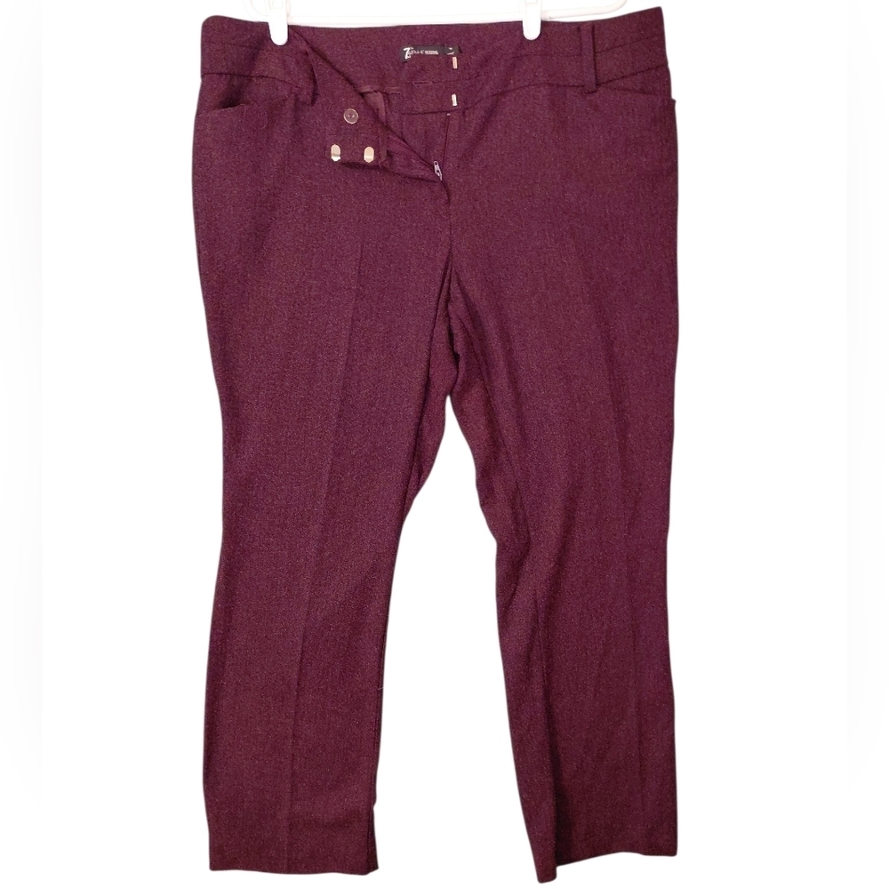 Elegant Women's Maroon Straight Leg Pants